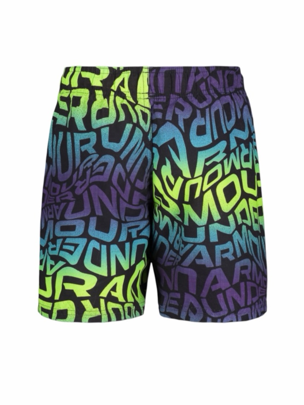 Under Armour Kids' Warp Logo Swim Trunks size medium - lime surge